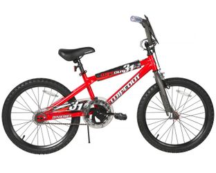 Dynacraft Wipeout 20 Inch Kids Bike - Red & Black PLUS removable Training Wheels