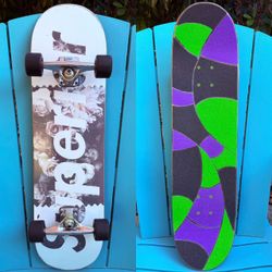 Superior Skateboards Floral Black & White Complete Skateboard - Mini Logo Trucks