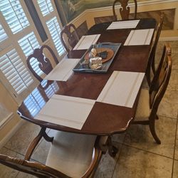 Complete 9-Piece Universal Furniture Formal Dining Set - Solid Wood