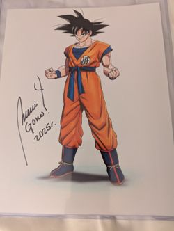 Autographed Goku Dragon Ball Z Photo