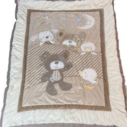 Koala Baby Crib Set Total 7 Pieces. Excellent Condition. Barely Used. No Stains. Clean.  Fleece Blanket.Original Price $150