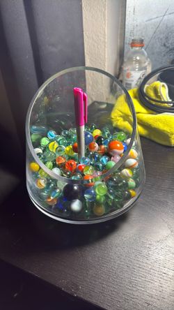 Marbles In Jar 