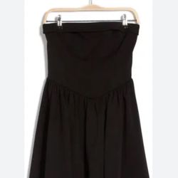 WAYF Black Strapless Basque Waist Dress Women’s Small