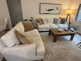 Luxury Cream Sofa & Loveseat Set from Mathis Brothers