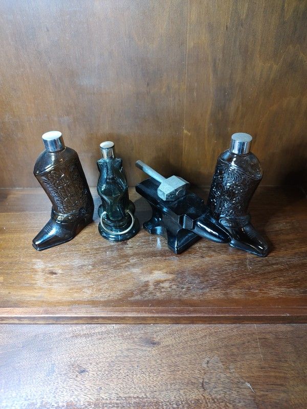 Lot Of 4 Vintage Avon Perfume Bottles Empty