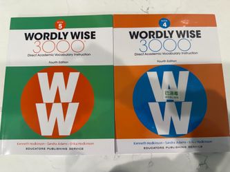 Wordly Wise 3000 book 4 and 5