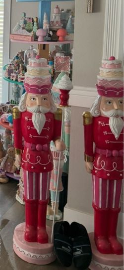 Large Decorative Christmas Nutcracker Figurines – Set of 2