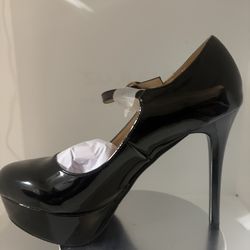 Black Platform Mary Jane Heels