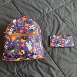 Disney Loungefly Mini Backpack And Wallet