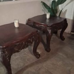 2 Hand Crafted custom Mahogany End table