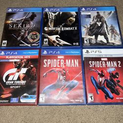 PS4 Games: Sekiro, MK X, Destiny, Gran Turismo, Spiderman 1 and 2 Ps5