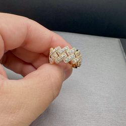 Diamond Cuban ring 10.5 Size