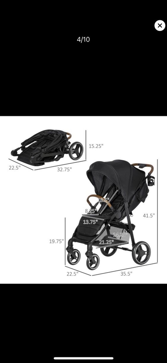 Qaba Lightweight Baby Stroller