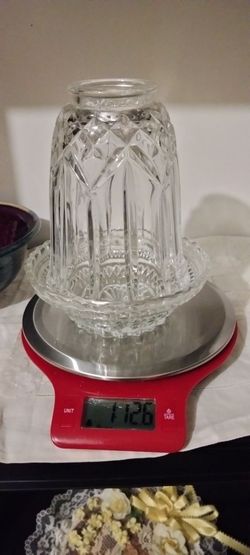 Clear Cut Glass Fairy Lamp Candle Holder personally made