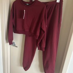 Maroon Jogger Set