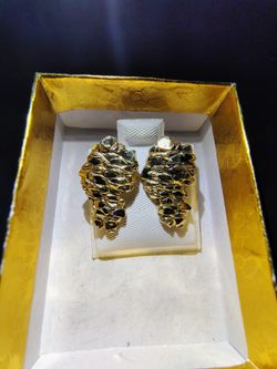 Gold Nugget Earrings 