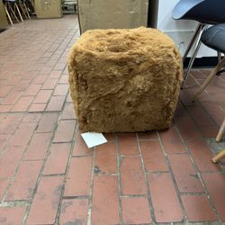 Brand New Shorn Pouf Ottoman 