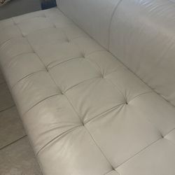 White  Leather sofa
