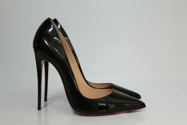 C L classic So Kate 120 mm Pumps Black Patent Leather heels Shoes