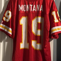 VINTAGE JOE MONTANA Kansas City Chiefs #19 JERSEY LARGE 