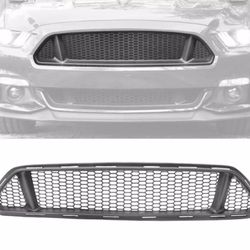 Fits 15-17 Ford Mustang Ikon Style Front Upper Mesh Grille Grill - Unpainted PP