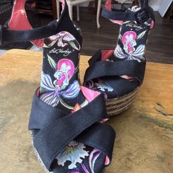 Ed hardy peep Timor wedges
