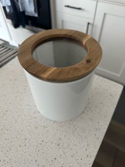 IKEA white storage jar