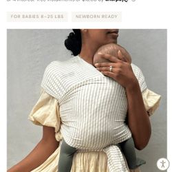 Solly Baby Gray & White Pinstripe Infant Wrap (5-25 lbs)