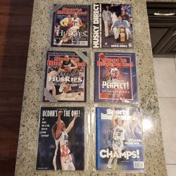 Autographed UCONN Basketball Sports Illustrated Magazines