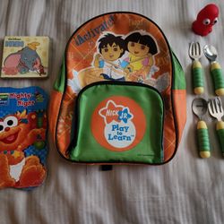 Nick Jr Dora & Diego Backpack with a few extras