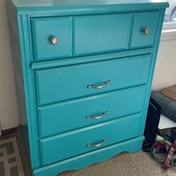Turquoise 4- Drawer Dresser *Delivery Available*