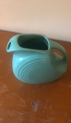 Fiesta ceramic light green water pitcher