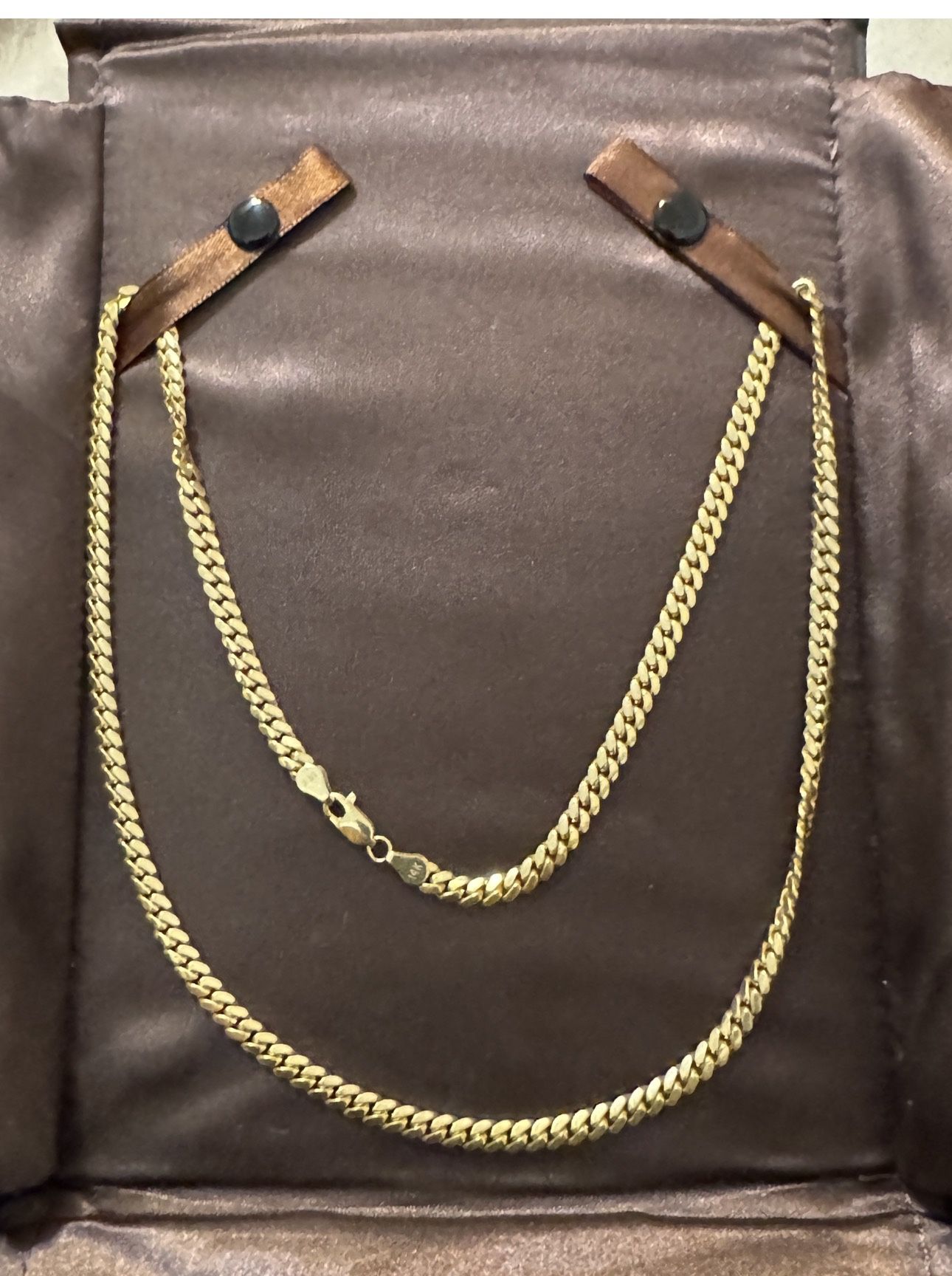 14k Solid Cuban 24” Chain 4.9mm