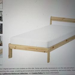 Single IKEA Pine Bed & Mattress
