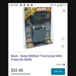 NEW REPTILE TEMP 500R Thermostat And Probe 500Rt