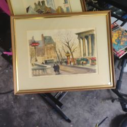 Paris 1962 Watercolor Painting 