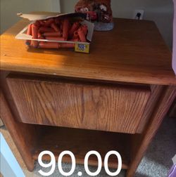 Solid wood nightstand