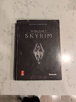Skyrim official game guide with map
