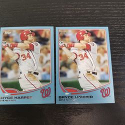 Bryce Harper Blue Variant Baseball Card Lot 