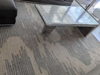 Restoration Hardware Aviator-Style Coffee Table & Mirror – Aluminum / Industrial Design