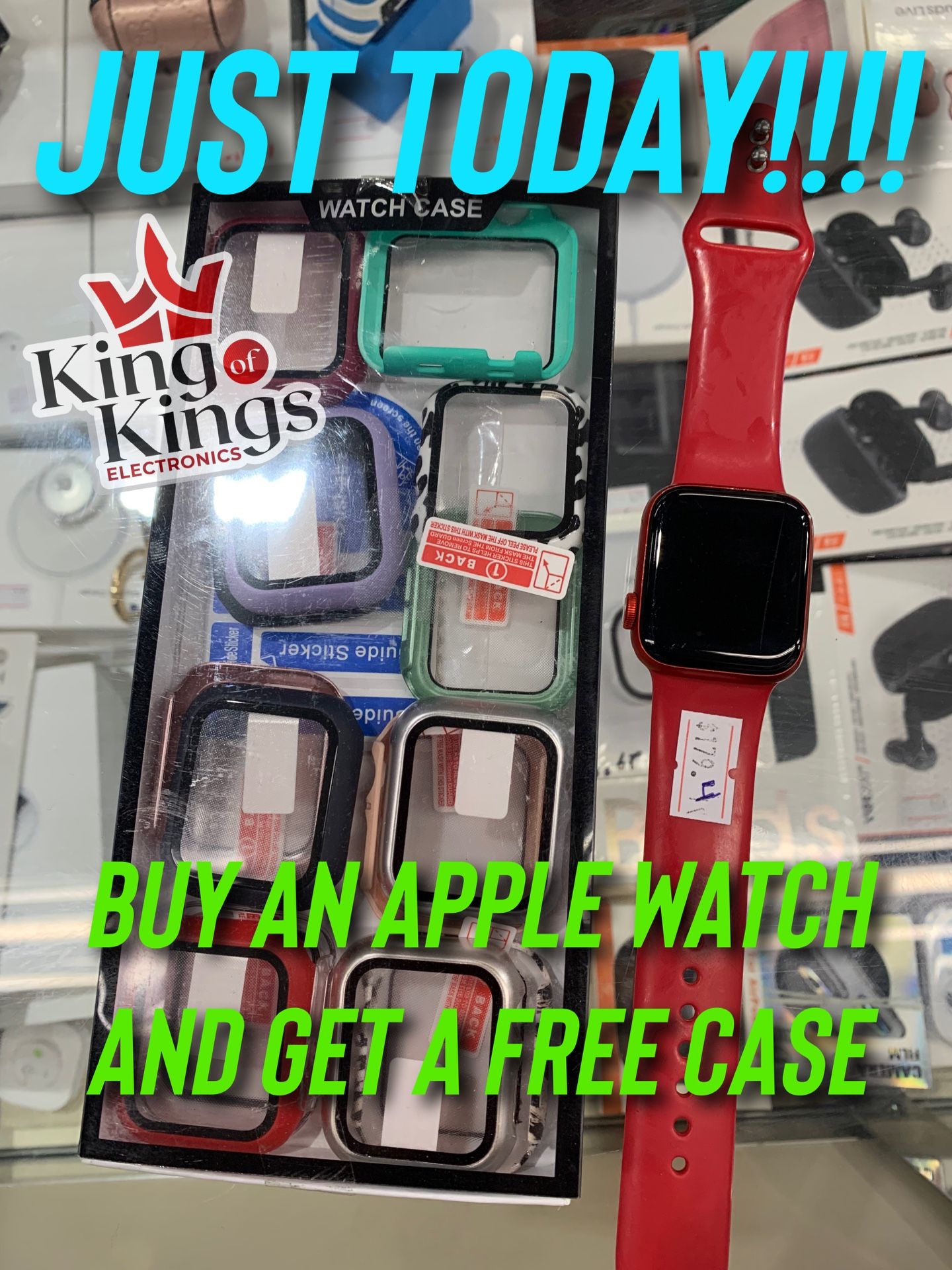 JUST TODAY!!!!! BUY AN APPLE WATCH AND GET A FREE CASE!!!!!!😱🤩🤯🔥🤩😱🤩🤯🔥🤯😱🤯