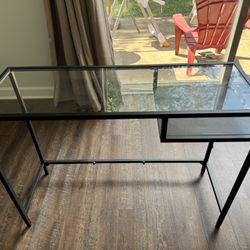 Laptop table, Black/glass
