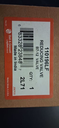 Bell & Gossett 110196LF B7-12 Reducing Valve