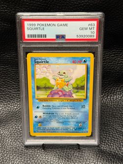 WOTC SQUIRTLE 63/102 1999 BASE SET PSA10