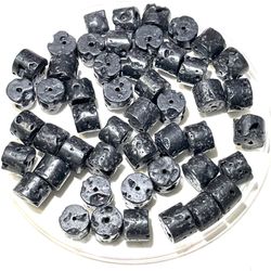 Lot Of 48 Black Coral Beads
