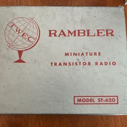 Vintage Rambler Transistor Radio - In Box With All Accessories