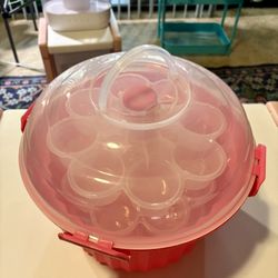 Cupcake Holder Cupcake Shaped Large Holds 24 Like New 