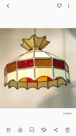 Stained Glass Chandelier Light Fixture