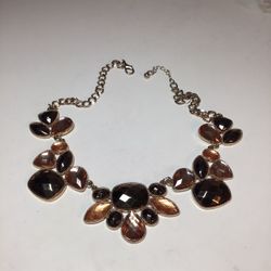 Stunning Sparkly Brown/Rootbeer Statement Necklace
