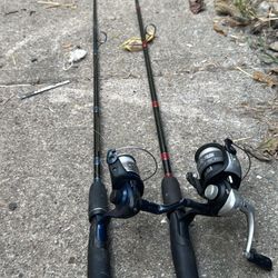 2 Elite Fishing Poles 